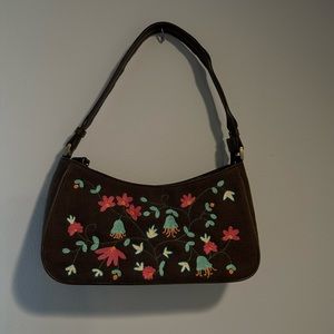 Vintage y2k mini purse brown floral